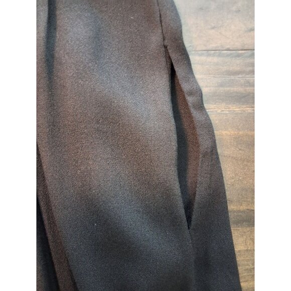 Isabel Marant Étoile Black Long Sleeve Midi Crepe Dress Button V-Neck 36 (US 4) - Picture 7 of 10